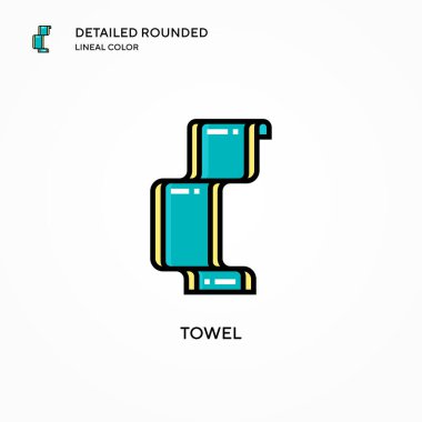 Havlu vektör simgesi. Modern vektör illüstrasyon kavramları. Düzenlemesi ve kişiselleştirmesi kolay.