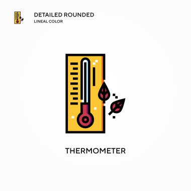 Termometre vektör simgesi. Modern vektör illüstrasyon kavramları. Düzenlemesi ve kişiselleştirmesi kolay.