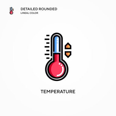 Sıcaklık vektör simgesi. Modern vektör illüstrasyon kavramları. Düzenlemesi ve kişiselleştirmesi kolay.