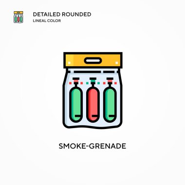 Sis bombası vektör ikonu. Modern vektör illüstrasyon kavramları. Düzenlemesi ve kişiselleştirmesi kolay.