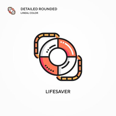 Lifesaver vektör simgesi. Modern vektör illüstrasyon kavramları. Düzenlemesi ve kişiselleştirmesi kolay.