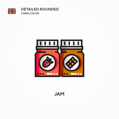 Jam vektör simgesi. Modern vektör illüstrasyon kavramları. Düzenlemesi ve kişiselleştirmesi kolay.