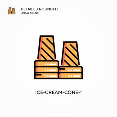 Dondurma koni-1 vektör ikonu. Modern vektör illüstrasyon kavramları. Düzenlemesi ve kişiselleştirmesi kolay.