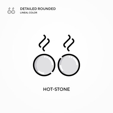 Sıcak taş vektör simgesi. Modern vektör illüstrasyon kavramları. Düzenlemesi ve kişiselleştirmesi kolay.