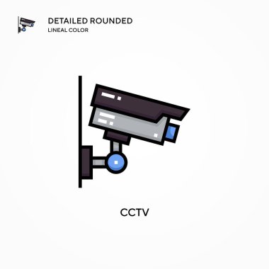CCTV vektör simgesi. Modern vektör illüstrasyon kavramları. Düzenlemesi ve kişiselleştirmesi kolay.