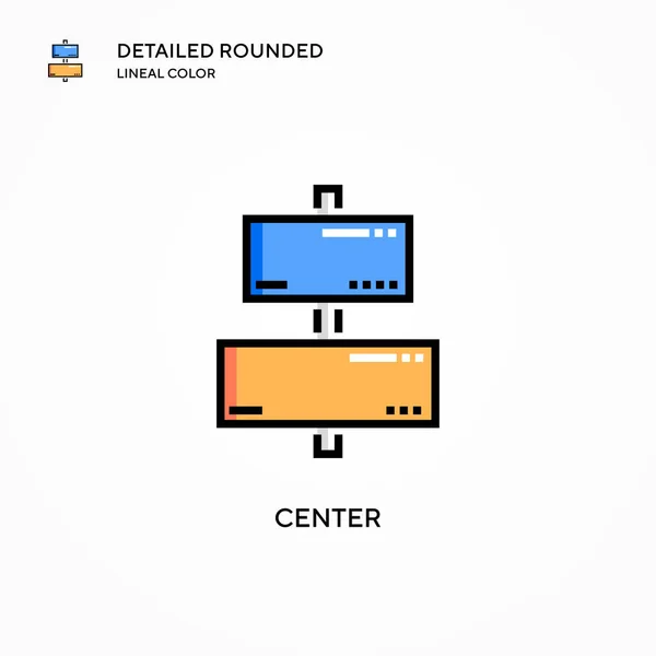 Icono Vector Central Conceptos Modernos Ilustración Vectorial Fácil Editar Personalizar — Archivo Imágenes Vectoriales