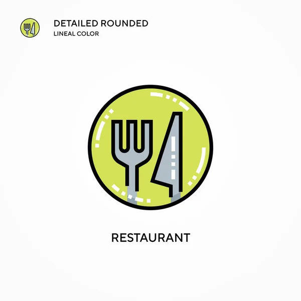 Εικονίδιο Φορέα Εστιατόριο Σύγχρονες Έννοιες Διανυσματικής Απεικόνισης Εύκολο Επεξεργαστείτε Και — Διανυσματικό Αρχείο