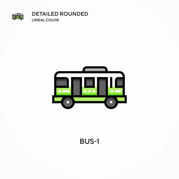 Bus Icono Vector Conceptos Modernos Ilustración Vectorial Fácil Editar Personalizar — Vector de stock