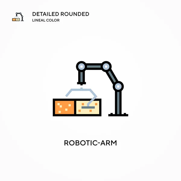 Εικονίδιο Φορέα Ρομποτικού Βραχίονα Σύγχρονες Έννοιες Διανυσματικής Απεικόνισης Εύκολο Επεξεργαστείτε — Διανυσματικό Αρχείο