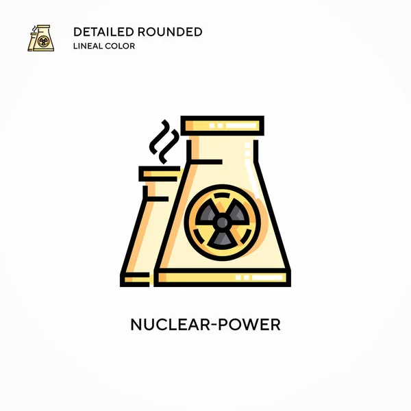 Nuclear Power Vector Icon Modern Vector Illustration Concepts Easy Edit — Stock Vector