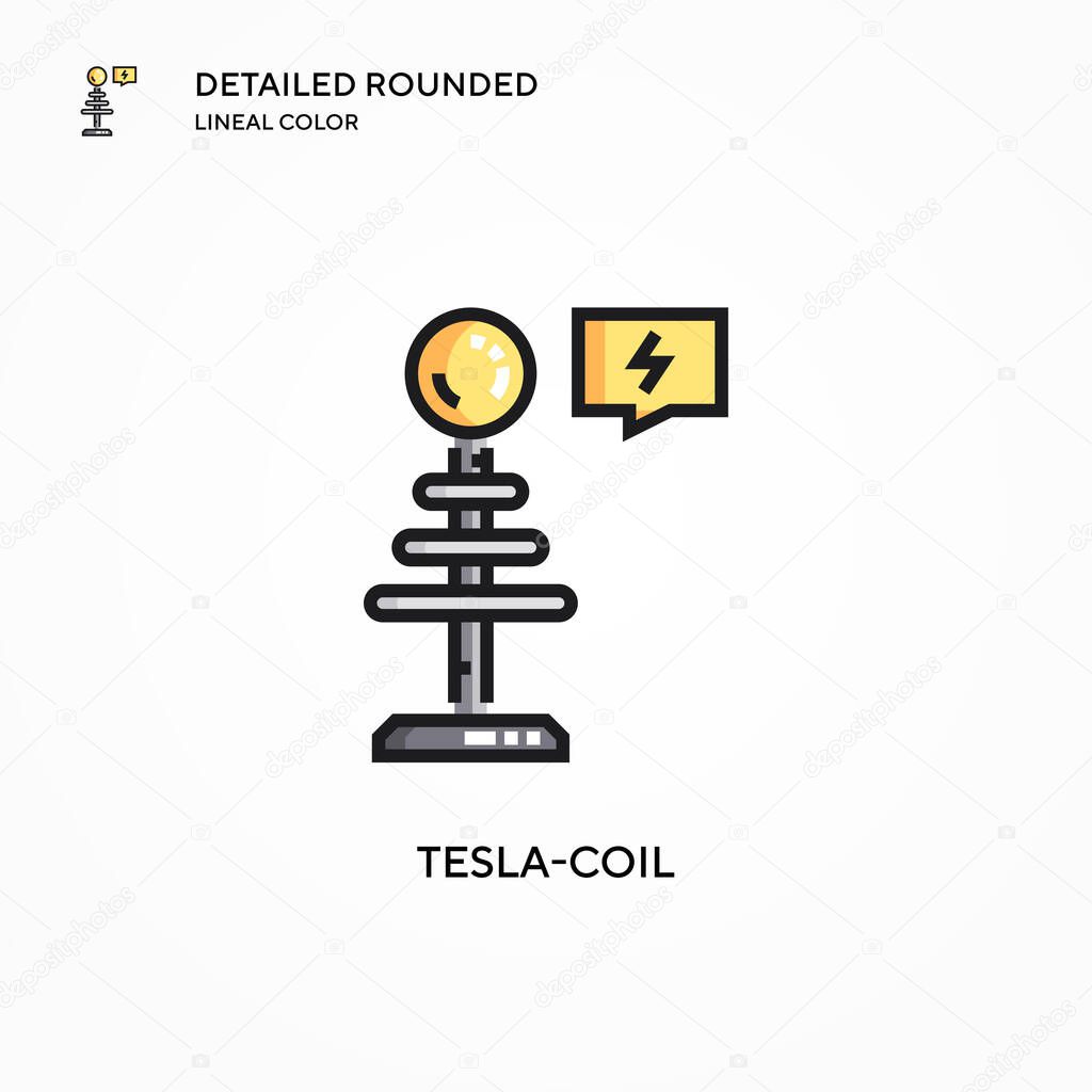 Tesla-coil vector icon. Modern vector illustration concepts. Easy to edit and customize.