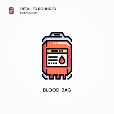 Kan torbası vektör simgesi. Modern vektör illüstrasyon kavramları. Düzenlemesi ve kişiselleştirmesi kolay.