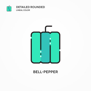 Çan biberi vektör ikonu. Modern vektör illüstrasyon kavramları. Düzenlemesi ve kişiselleştirmesi kolay.