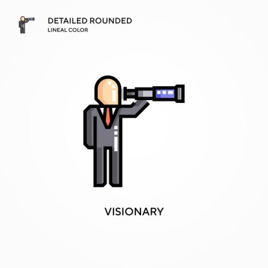 Vizyon vektörü simgesi. Modern vektör illüstrasyon kavramları. Düzenlemesi ve kişiselleştirmesi kolay.