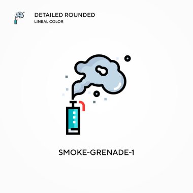 Sis bombası-1 vektör ikonu. Modern vektör illüstrasyon kavramları. Düzenlemesi ve kişiselleştirmesi kolay.