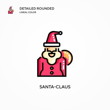 Noel Baba vektör ikonu. Modern vektör illüstrasyon kavramları. Düzenlemesi ve kişiselleştirmesi kolay.