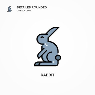 Tavşan vektör simgesi. Modern vektör illüstrasyon kavramları. Düzenlemesi ve kişiselleştirmesi kolay.