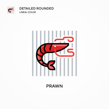 Karides vektör simgesi. Modern vektör illüstrasyon kavramları. Düzenlemesi ve kişiselleştirmesi kolay.