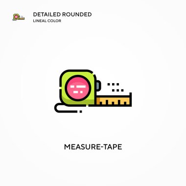 Ölçü bandı vektör simgesi. Modern vektör illüstrasyon kavramları. Düzenlemesi ve kişiselleştirmesi kolay.