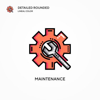 Bakım vektör simgesi. Modern vektör illüstrasyon kavramları. Düzenlemesi ve kişiselleştirmesi kolay.