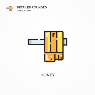 Bal vektörü simgesi. Modern vektör illüstrasyon kavramları. Düzenlemesi ve kişiselleştirmesi kolay.