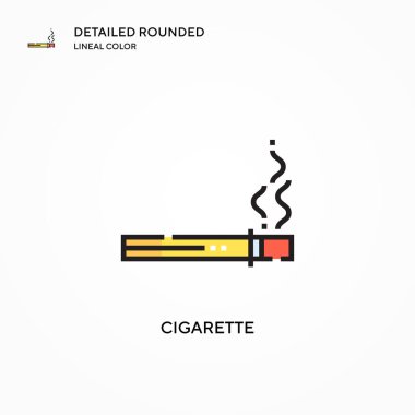 Sigara vektör simgesi. Modern vektör illüstrasyon kavramları. Düzenlemesi ve kişiselleştirmesi kolay.
