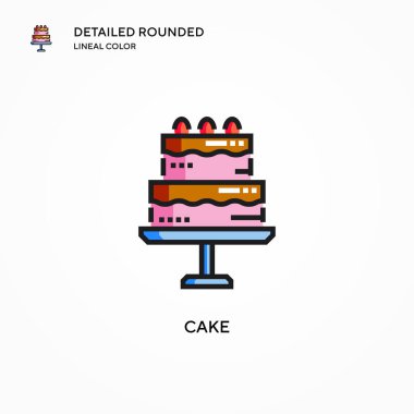 Kek vektör simgesi. Modern vektör illüstrasyon kavramları. Düzenlemesi ve kişiselleştirmesi kolay.