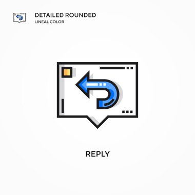 Vektör simgesine cevap ver. Modern vektör illüstrasyon kavramları. Düzenlemesi ve kişiselleştirmesi kolay.