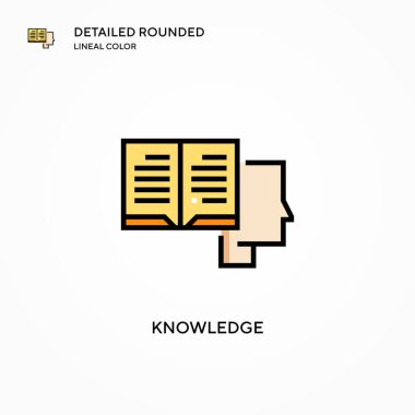 Bilgi vektör simgesi. Modern vektör illüstrasyon kavramları. Düzenlemesi ve kişiselleştirmesi kolay.