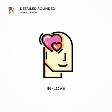 Aşık vektör simgesi. Modern vektör illüstrasyon kavramları. Düzenlemesi ve kişiselleştirmesi kolay.