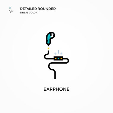 Kulaklık vektör simgesi. Modern vektör illüstrasyon kavramları. Düzenlemesi ve kişiselleştirmesi kolay.