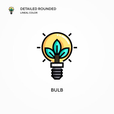 Ampul vektör simgesi. Modern vektör illüstrasyon kavramları. Düzenlemesi ve kişiselleştirmesi kolay.