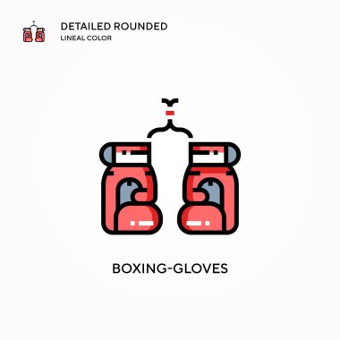 Boks eldiveni vektör simgesi. Modern vektör illüstrasyon kavramları. Düzenlemesi ve kişiselleştirmesi kolay.