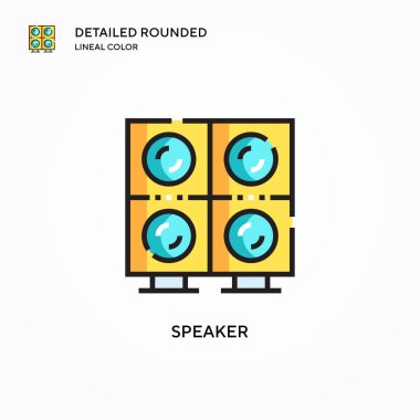 Sözcü vektör simgesi. Modern vektör illüstrasyon kavramları. Düzenlemesi ve kişiselleştirmesi kolay.
