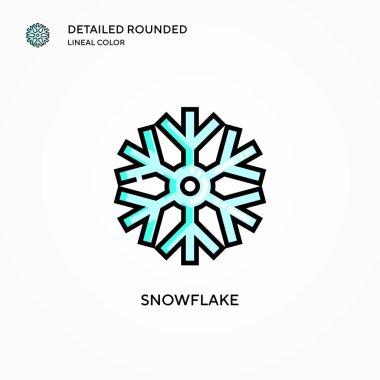 Kar Tanesi vektör simgesi. Modern vektör illüstrasyon kavramları. Düzenlemesi ve kişiselleştirmesi kolay.