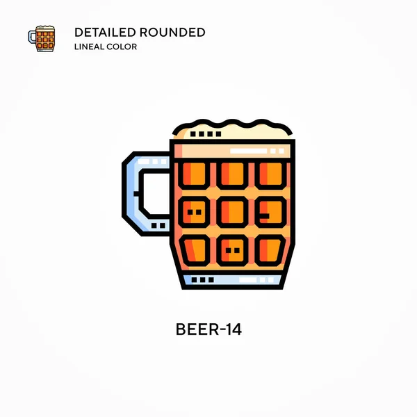 Εικονίδιο Διανύσματος Beer Σύγχρονες Έννοιες Διανυσματικής Απεικόνισης Εύκολο Επεξεργαστείτε Και — Διανυσματικό Αρχείο