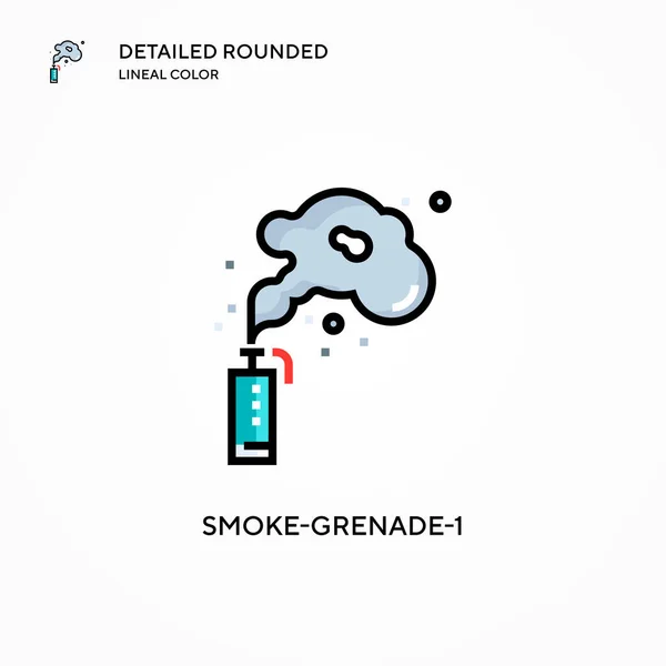 Smoke Grenade Vector Icon Modern Vector Illustration Concepts Easy Edit — Stock Vector