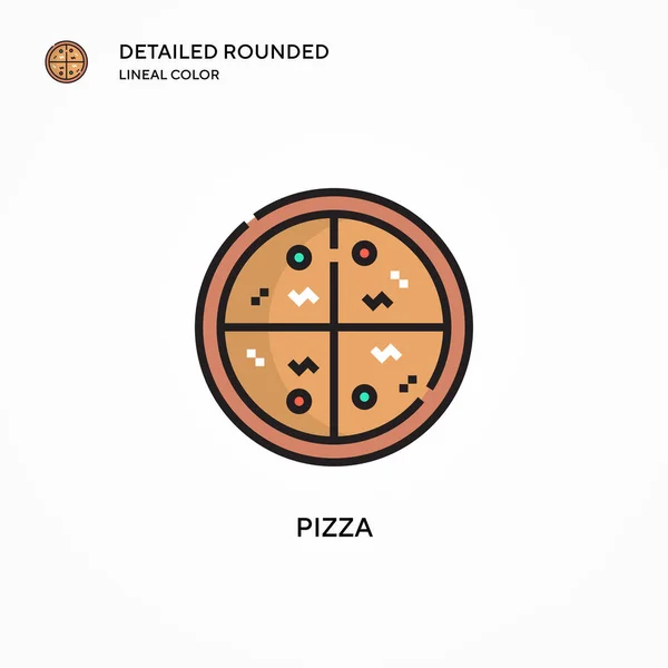 Icono Vector Pizza Conceptos Modernos Ilustración Vectorial Fácil Editar Personalizar — Archivo Imágenes Vectoriales