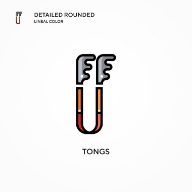 Tong vektör simgesi. Modern vektör illüstrasyon kavramları. Düzenlemesi ve kişiselleştirmesi kolay.