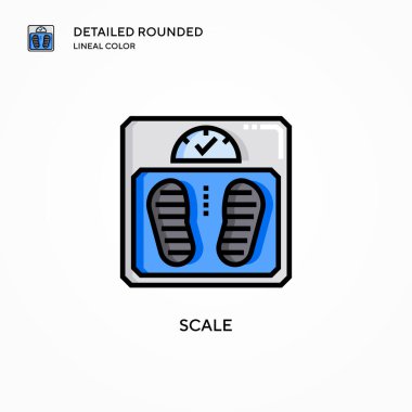 Vektör simgesini ölçekle. Modern vektör illüstrasyon kavramları. Düzenlemesi ve kişiselleştirmesi kolay.