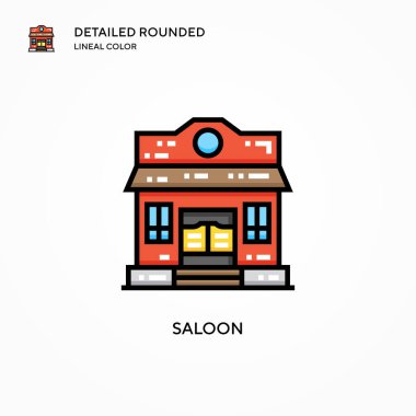 Salon vektör simgesi. Modern vektör illüstrasyon kavramları. Düzenlemesi ve kişiselleştirmesi kolay.