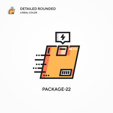 Paket-22 vektör simgesi. Modern vektör illüstrasyon kavramları. Düzenlemesi ve kişiselleştirmesi kolay.
