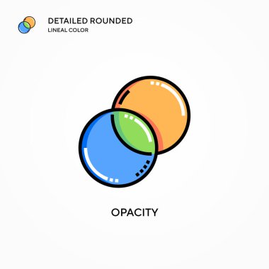 Opasite vektör simgesi. Modern vektör illüstrasyon kavramları. Düzenlemesi ve kişiselleştirmesi kolay.
