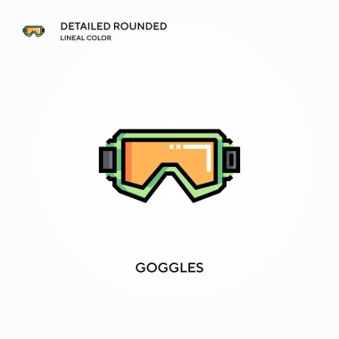 Gözlük vektör simgesi. Modern vektör illüstrasyon kavramları. Düzenlemesi ve kişiselleştirmesi kolay.