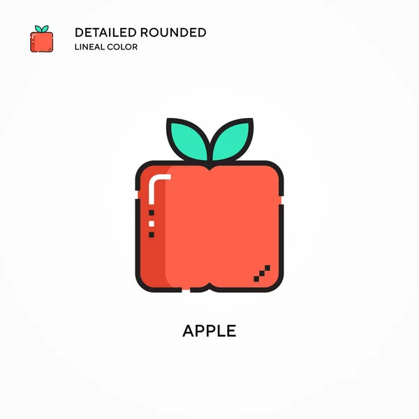 Icono Vector Apple Conceptos Modernos Ilustración Vectorial Fácil Editar Personalizar — Archivo Imágenes Vectoriales