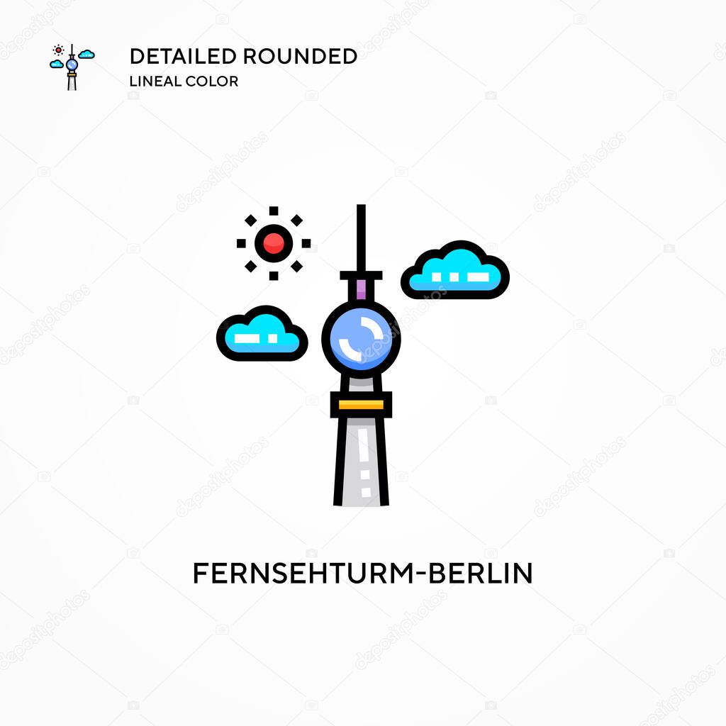 Fernsehturm-berlin vector icon. Modern vector illustration concepts. Easy to edit and customize.