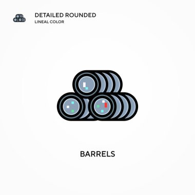 Namlu vektör ikonu. Modern vektör illüstrasyon kavramları. Düzenlemesi ve kişiselleştirmesi kolay.