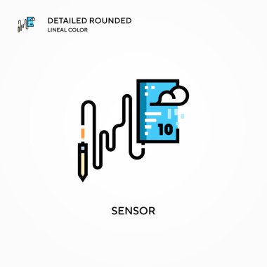 Sensör vektör simgesi. Modern vektör illüstrasyon kavramları. Düzenlemesi ve kişiselleştirmesi kolay.