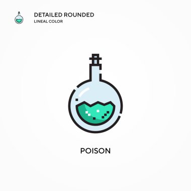 Zehirli vektör ikonu. Modern vektör illüstrasyon kavramları. Düzenlemesi ve kişiselleştirmesi kolay.