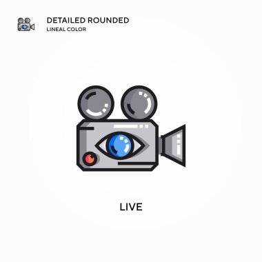 Canlı vektör simgesi. Modern vektör illüstrasyon kavramları. Düzenlemesi ve kişiselleştirmesi kolay.